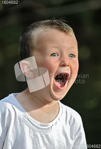 Image of terrified little boy