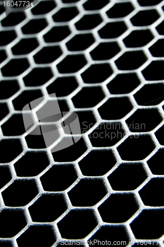 Image of abstract metallic grid