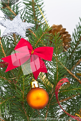 Image of Christmas tree decorated