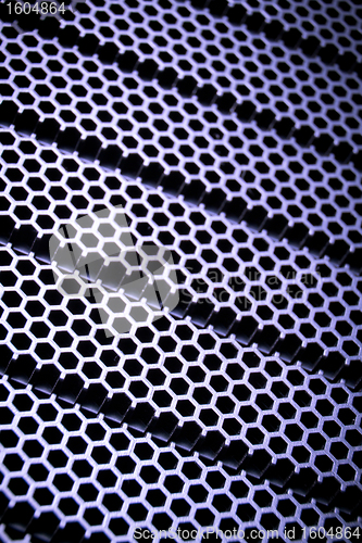 Image of abstract metallic grid