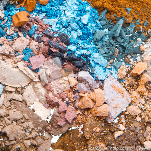 Image of set of multicolor crushed eyeshadows