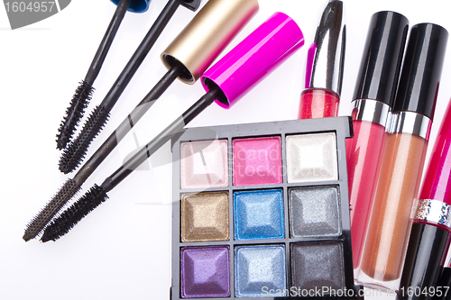 Image of makeup set isolated