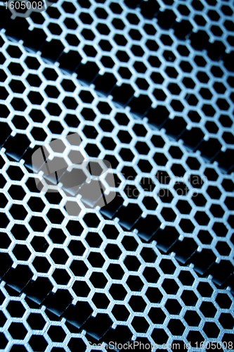 Image of abstract metallic grid