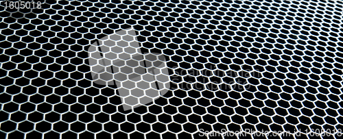 Image of abstract metallic grid