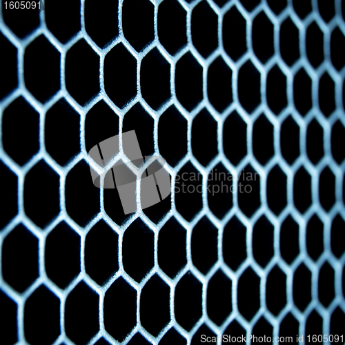 Image of abstract metallic grid