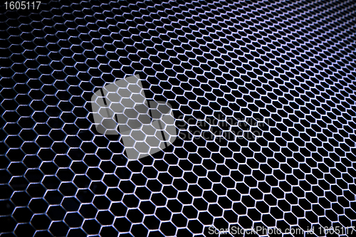 Image of abstract metallic grid