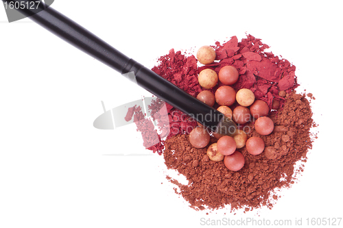 Image of bronzing pearls with eyeshadows