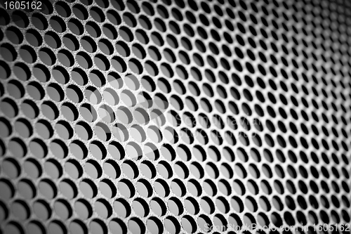 Image of abstract metallic grid