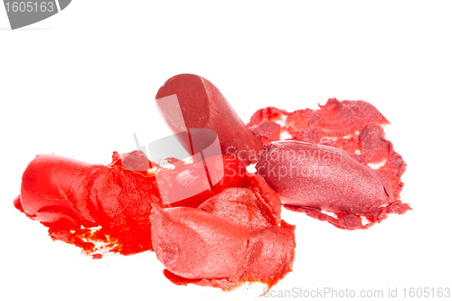 Image of crushed lipsticks