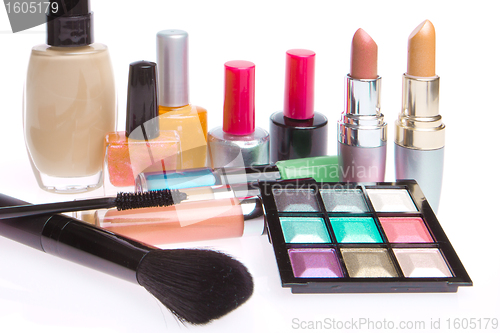 Image of set of cosmetic products