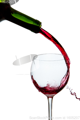 Image of pouring red wine 