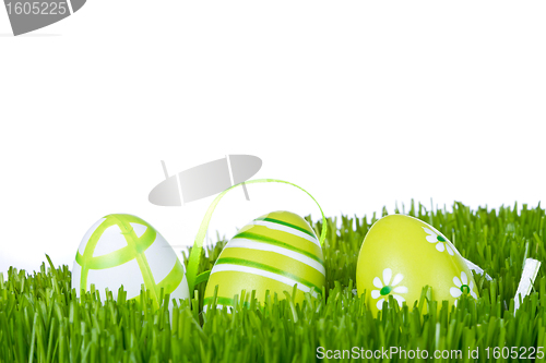 Image of easter eggs in grass