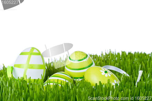 Image of easter eggs in grass
