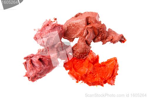 Image of smudged lipsticks