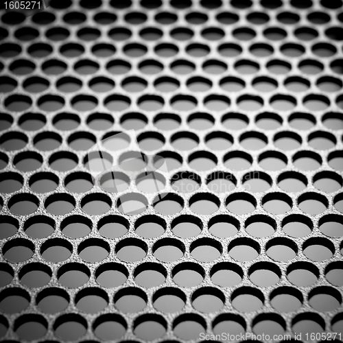 Image of abstract metallic grid