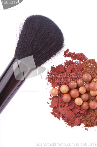 Image of bronzing pearls with eyeshadows