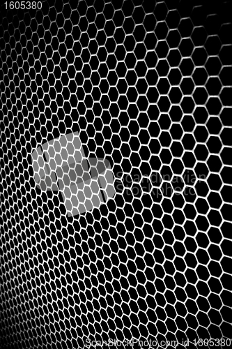 Image of abstract metallic grid