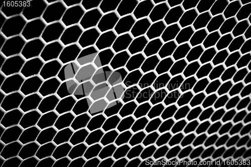 Image of abstract metallic grid