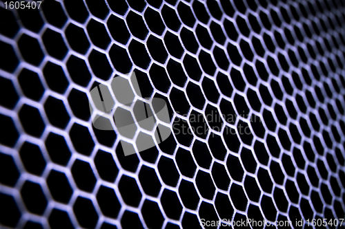 Image of abstract metallic grid