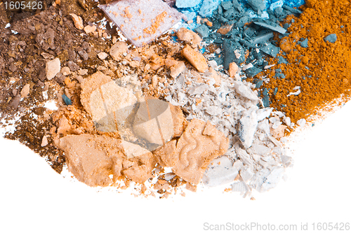 Image of set of multicolor crushed eyeshadows