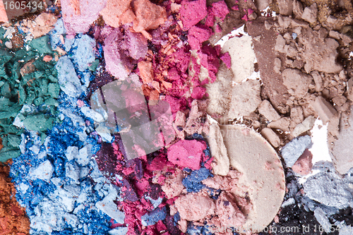 Image of set of multicolor crushed eyeshadows