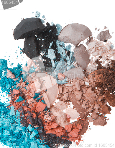 Image of set of multicolor crushed eyeshadows