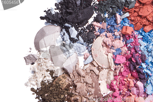 Image of set of multicolor crushed eyeshadows