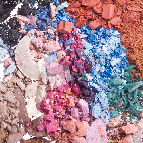 Image of set of multicolor crushed eyeshadows