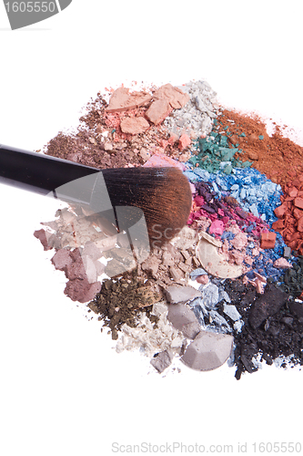 Image of set of multicolor crushed eyeshadows