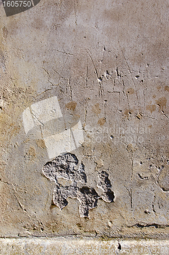 Image of abandoned building collapse brick wall background 