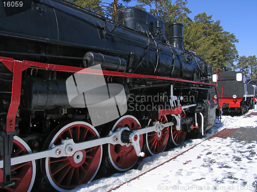 Image of old russian  locomotive