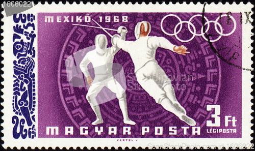 Image of Fencing on post stamp