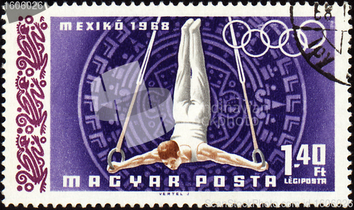 Image of Gymnastics on post stamp