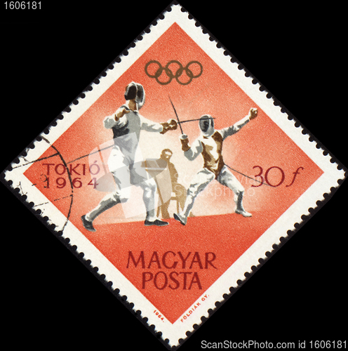 Image of Fencing on post stamp