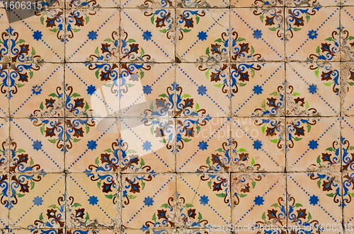 Image of Traditional Portuguese glazed tiles