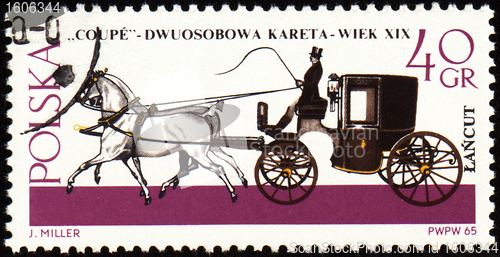 Image of Coupe - old carriage on post stamp