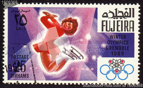 Image of Postage stamp, Winter Olympic Games in Grenoble 1968