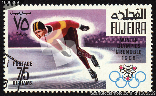Image of Postage stamp, Winter Olympic Games in Grenoble 1968