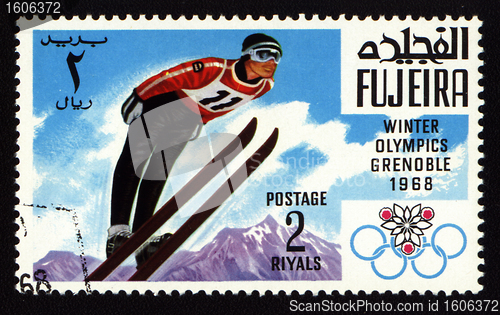 Image of Postage stamp from Fujeira, Winter Olympic Games in Grenoble 1968