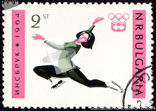 Image of Figure skating on post stamp