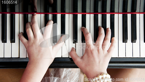 Image of Hands on piano keys