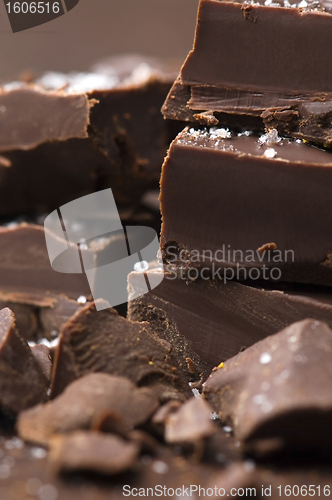 Image of Homemade chocolate with sea salt