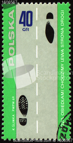 Image of Rules of the road on post stamp