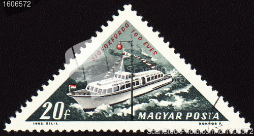 Image of Passenger ship on post stamp