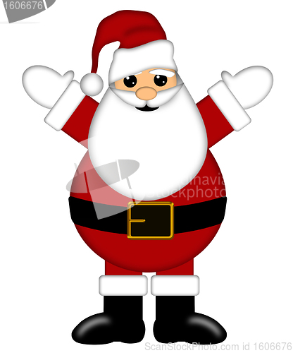 Image of Santa Claus Isolated on White Background