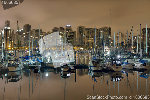 Image of Marina along Stanley Park in Vancouver BC