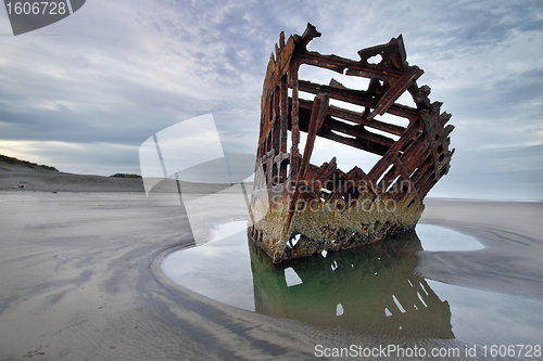 Image of Peter Iredale at Dawn