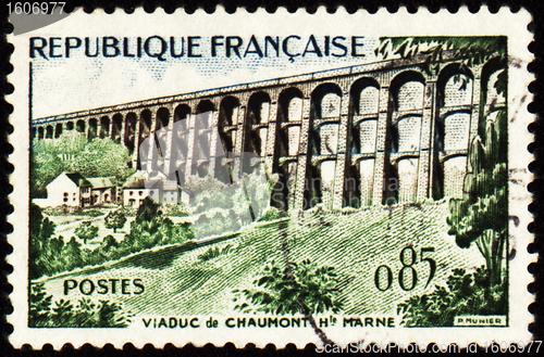 Image of Viaduct in France on post stamp