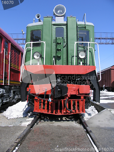 Image of Old russian diesel locomotive