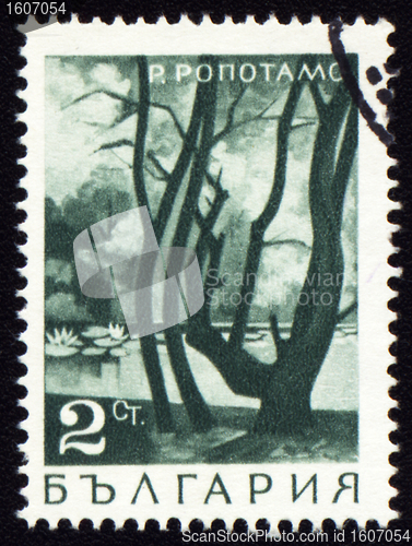 Image of Ropotamo river on post stamp